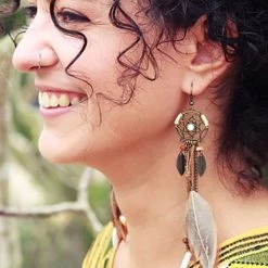 Levency Feather Dreamcather Earring 9 Levency Feather Dreamcather Earring