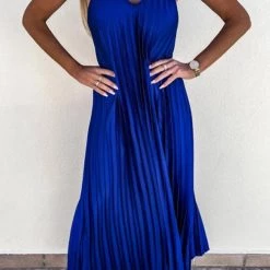 Levency Breeze Slip Pleated Maxi Dress