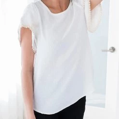 Levency New In Laced Up Sophisticated Blouse