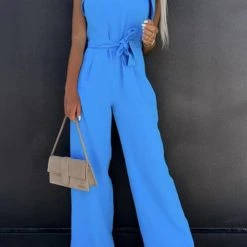 Levency Impression Of You Ruffles Bleted Jumpsuits