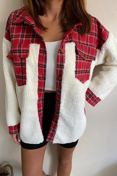 Levency All Your Own Plaid Sherpa Jacket New In 1 Levency All Your Own Plaid Sherpa Jacket New In