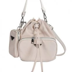 Levency New In Nylon Adjustable Strap Bucket Bag