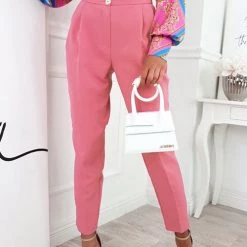 Levency New In Button High Waist Trouser Pants