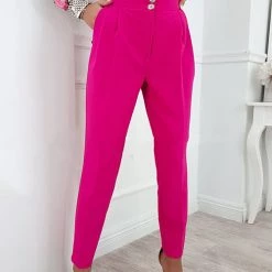 Levency New In Button High Waist Trouser Pants