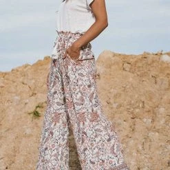 Levency Boho Floral Wide Leg Palazzo Pants New In