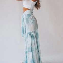 Levency Print Belted Palazzo Pant