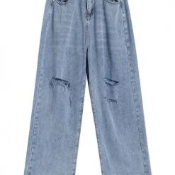 Levency Broken Hole Loose Jeans