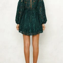 Levency Lace V Neck Puff Sleeve Mini Dress New In 15 Levency Lace V Neck Puff Sleeve Mini Dress New In