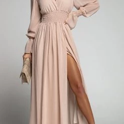 Levency New In Empire Waist V Neck Slit Maxi Dress 28 Levency New In Empire Waist V Neck Slit Maxi Dress