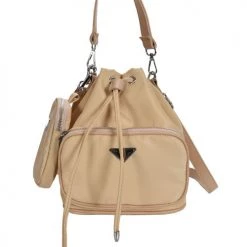 Levency New In Nylon Adjustable Strap Bucket Bag