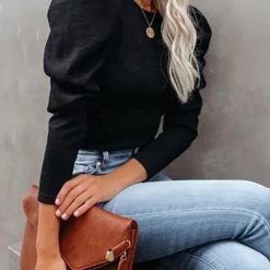 Levency New In Balloon Sleeve Knit Jumper 14 Levency New In Balloon Sleeve Knit Jumper