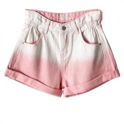 Levency New In Hemming High Waist Denim Shorts