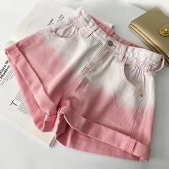 Levency New In Hemming High Waist Denim Shorts