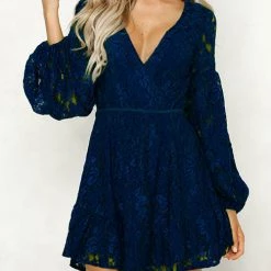 Levency Lace V Neck Puff Sleeve Mini Dress New In 10 Levency Lace V Neck Puff Sleeve Mini Dress New In