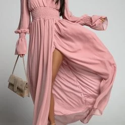 Levency New In Empire Waist V Neck Slit Maxi Dress 21 Levency New In Empire Waist V Neck Slit Maxi Dress