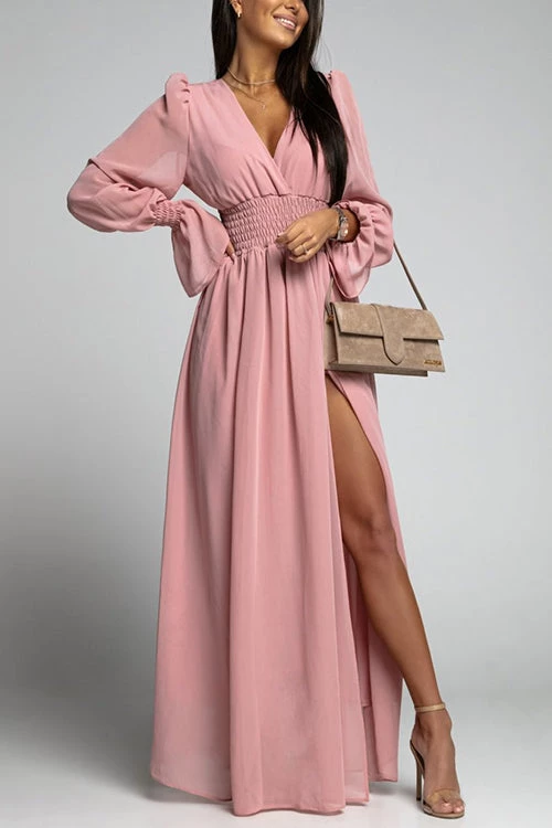 Levency New In Empire Waist V Neck Slit Maxi Dress 14 Levency New In Empire Waist V Neck Slit Maxi Dress