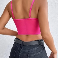 Levency The Gardenia Mesh Embroidery Bustier