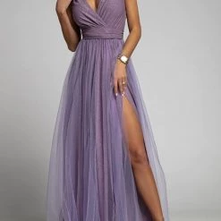 Levency V Neck Backless Maxi Dress