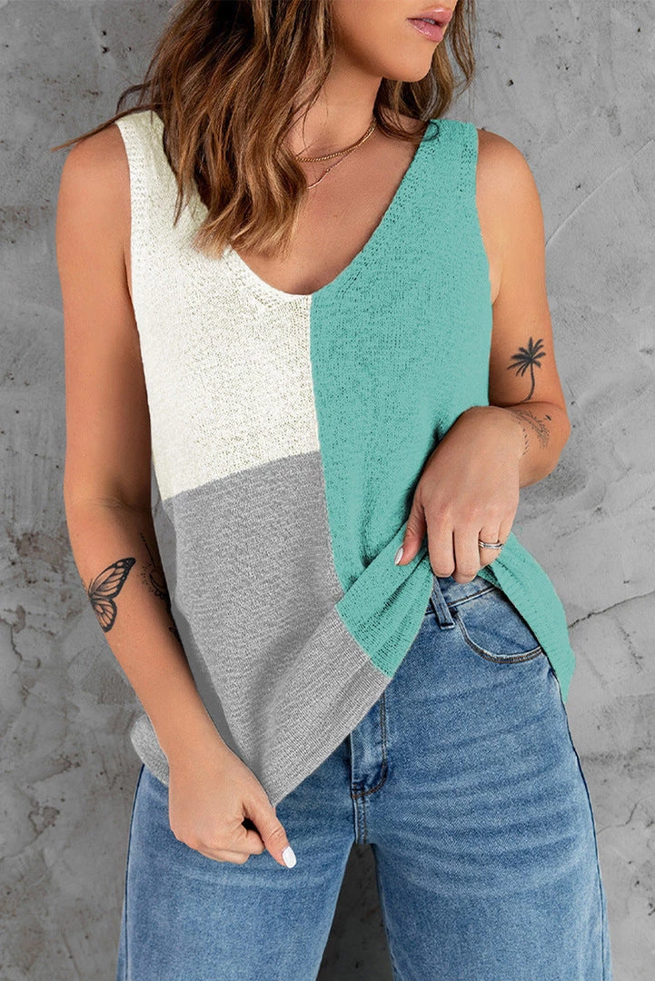 Levency Color Block Sweater Tank New In 3 Levency Color Block Sweater Tank New In