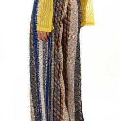 Levency Striped Tie Waist Wide Leg Pants