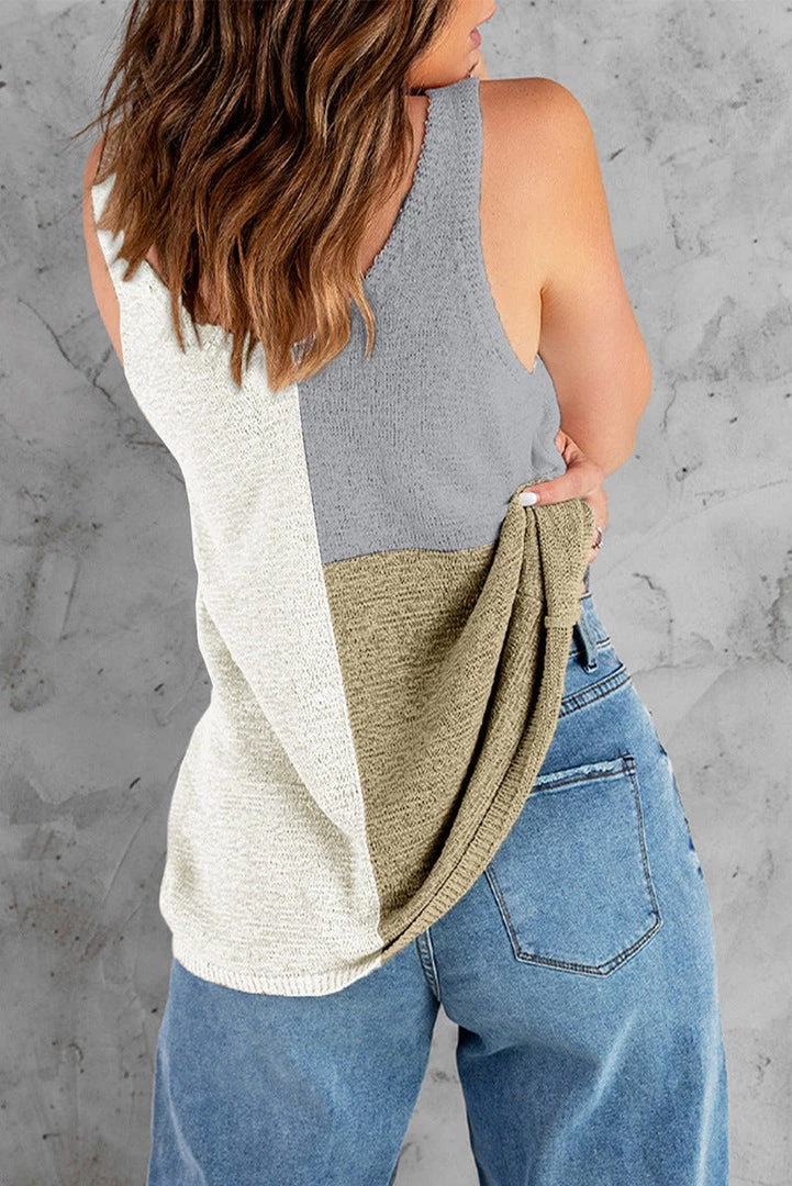 Levency Color Block Sweater Tank New In 18 Levency Color Block Sweater Tank New In