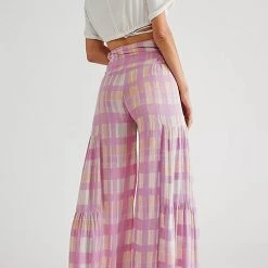 Levency Print Belted Palazzo Pant