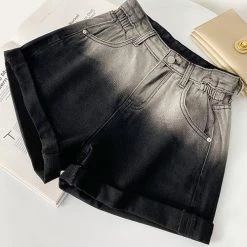 Levency New In Hemming High Waist Denim Shorts