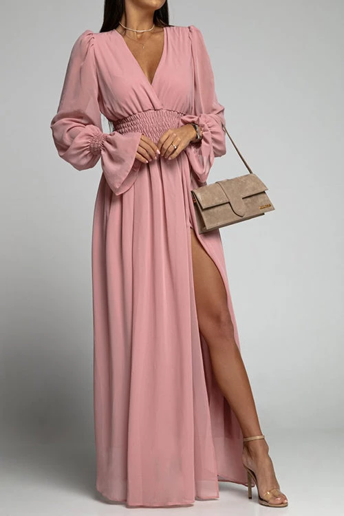 Levency New In Empire Waist V Neck Slit Maxi Dress 7 Levency New In Empire Waist V Neck Slit Maxi Dress