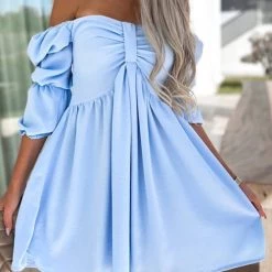 Levency New In Off Shoulder Seven Sleeve Mini Dress