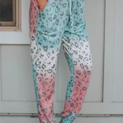 Levency Color Block Leopard Jogger New In