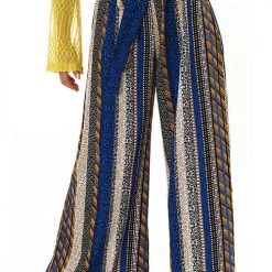 Levency Striped Tie Waist Wide Leg Pants