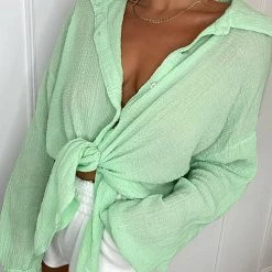 Levency New In Oversize Button Mini Shirt Dress