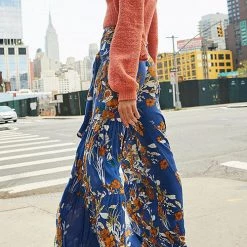 Levency Print Belted Palazzo Pant