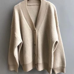 Levency Stripe Button Cardigan