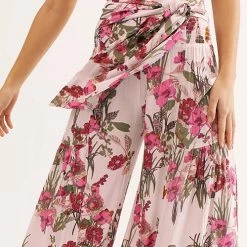 Levency Print Belted Palazzo Pant