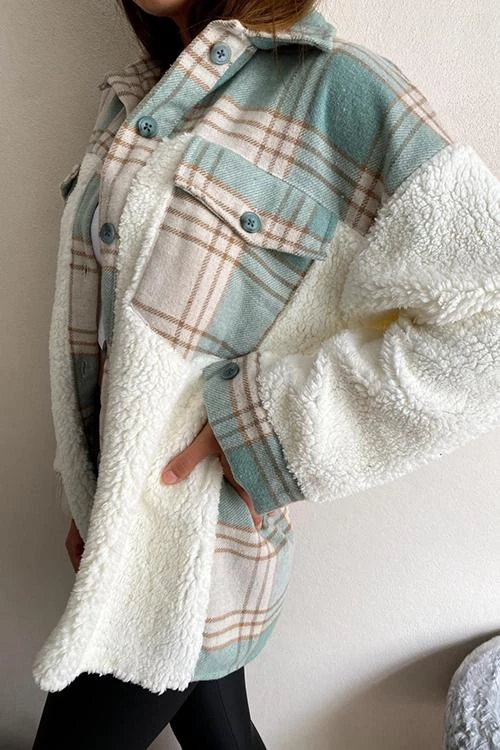 Levency All Your Own Plaid Sherpa Jacket New In 9 Levency All Your Own Plaid Sherpa Jacket New In