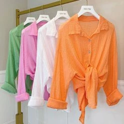 Levency New In Oversize Button Mini Shirt Dress