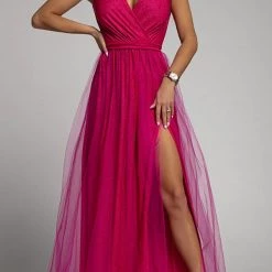 Levency V Neck Backless Maxi Dress