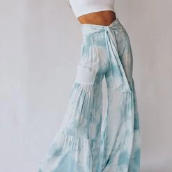 Levency Print Belted Palazzo Pant