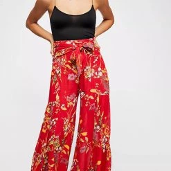 Levency Print Belted Palazzo Pant