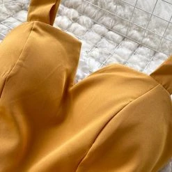 Levency Solid V Slip Maxi Dress