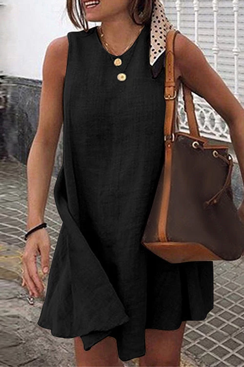 Levency Flowly O Neck Sleeveless Mini Dress 8 Levency Flowly O Neck Sleeveless Mini Dress