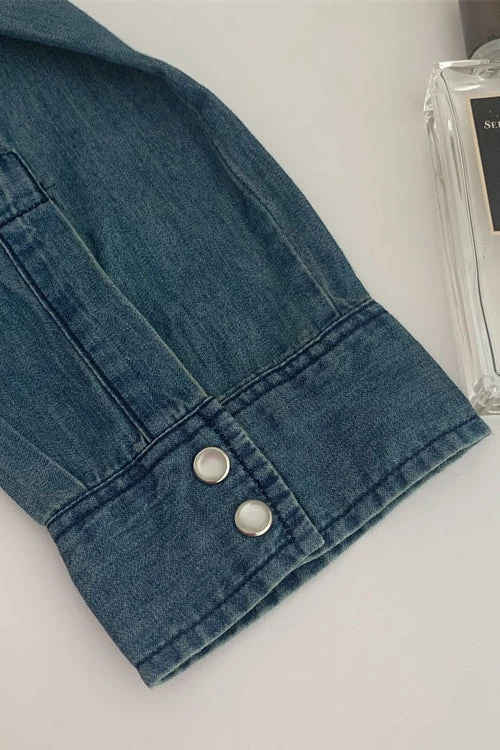 Levency Retro Western Denim Shirt New In 12 Levency Retro Western Denim Shirt New In