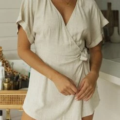 Levency New In V Neckline Faux Wrap Romper