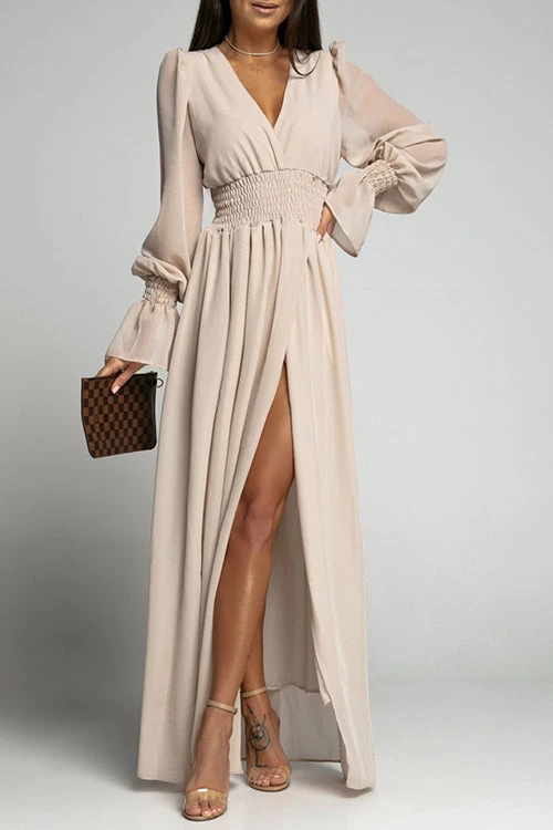 Levency New In Empire Waist V Neck Slit Maxi Dress 8 Levency New In Empire Waist V Neck Slit Maxi Dress