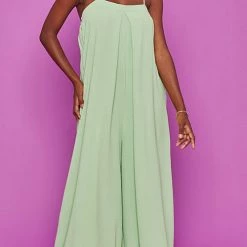 Levency Spaghetti Straps Wide Leg Jumpsuits New In