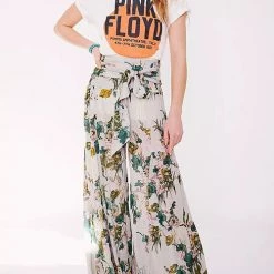 Levency Print Belted Palazzo Pant