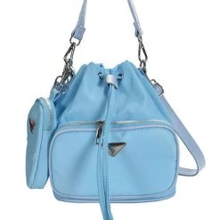 Levency New In Nylon Adjustable Strap Bucket Bag
