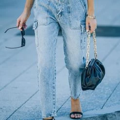 Levency New In High Rise Cargo Pockets Jeans