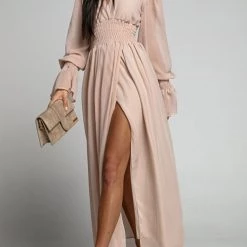 Levency New In Empire Waist V Neck Slit Maxi Dress 22 Levency New In Empire Waist V Neck Slit Maxi Dress